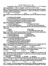 Đề ôn thi học kỳ 2 môn Vật lý 12 - Đề 4